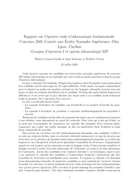 epreuve informatique fondamentale Book