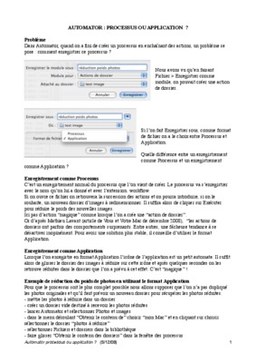 utiliser automator Book