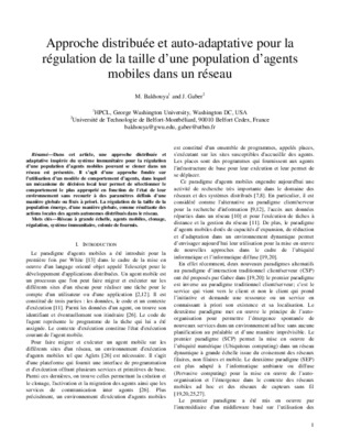 approche distribuee et auto adaptative pour la regulation de la Book