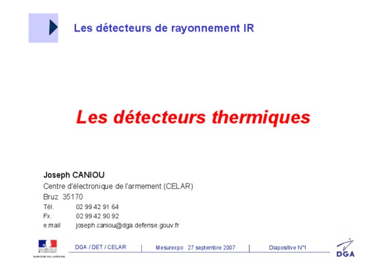 detecteurs thermiques Book