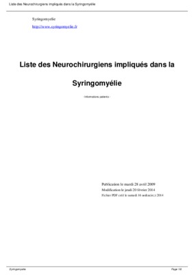 syringomyelie Book