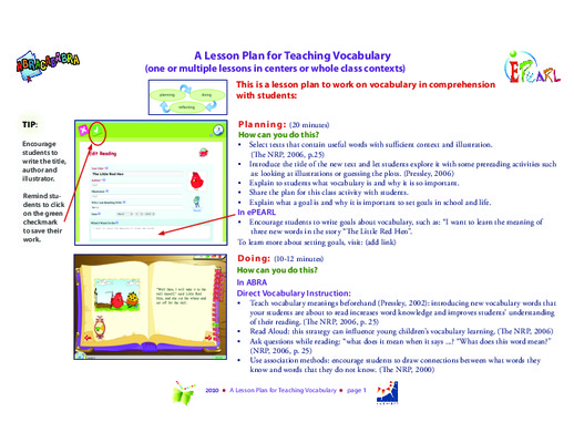 lesson plans for teaching technical vocabulary Book