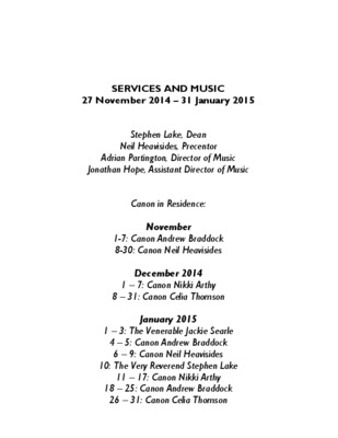 precentor Book