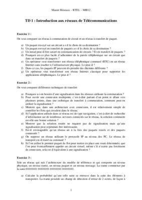 exercice corrige examin introduction aux reseaux lip6 Book