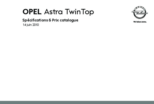 manuel d entretien opel astra twintop Book