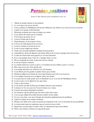 maitrisez vos pensees pour maitriser votre vie Book