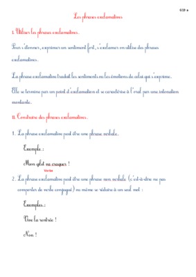 les phrases exclamatives Book