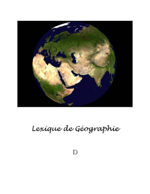 lexique de la geographie Book