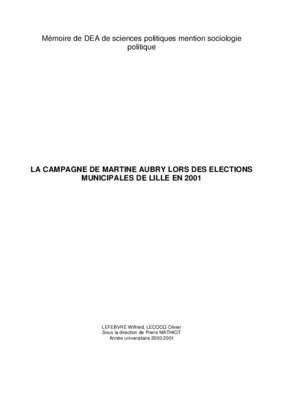 martine aubry Book
