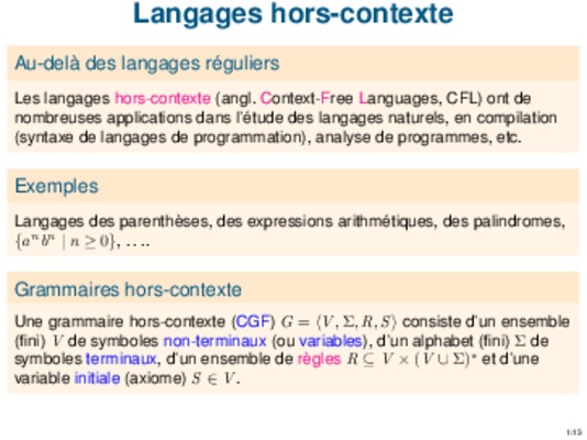 langages hors contexte td corrige Book