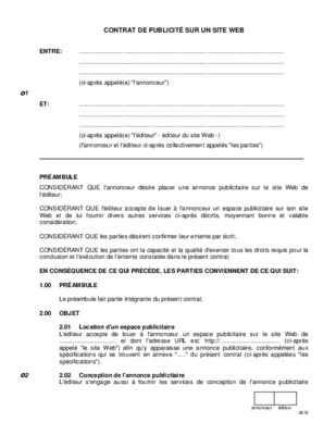contrat journaliste publicite Book