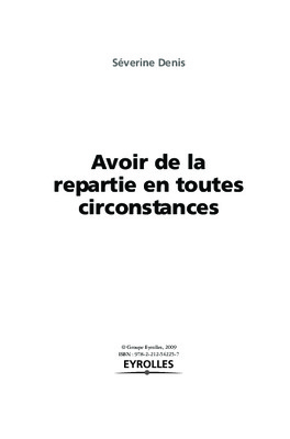 avoir de la repartie en toutes circonstances Book