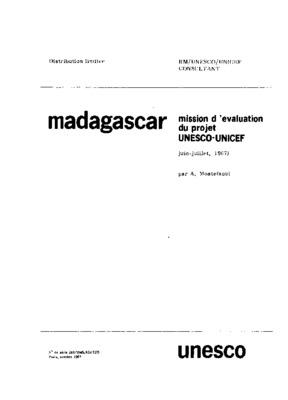 avis de concours unesco a madagascar Book