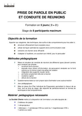 la prise de parole en public Book