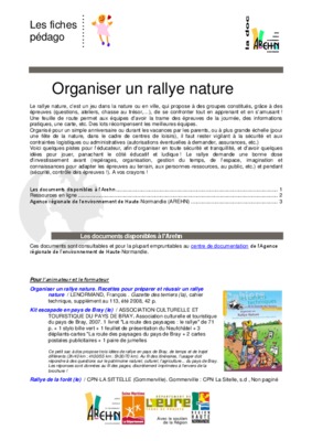 organiser un rallye nature Book
