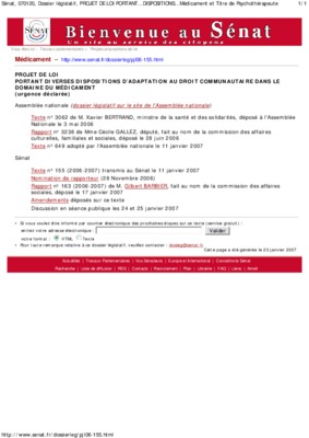 dossier legislatif Book