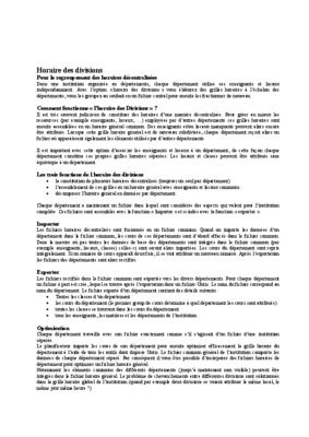 fichier horaire Book