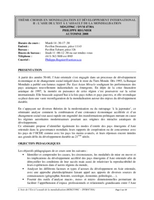 asie mondialisation Book