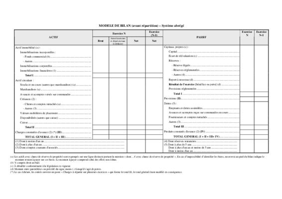 formulaire bilan fiscal abrege Book