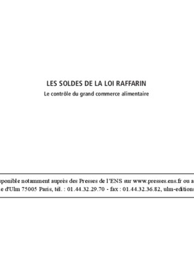 la proximite selon raffarin Book