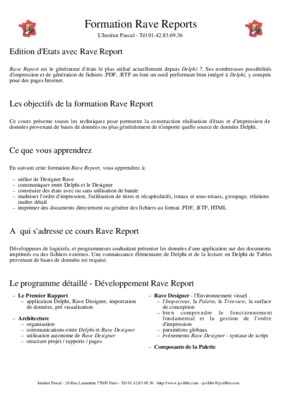 tutoriels rave report Book