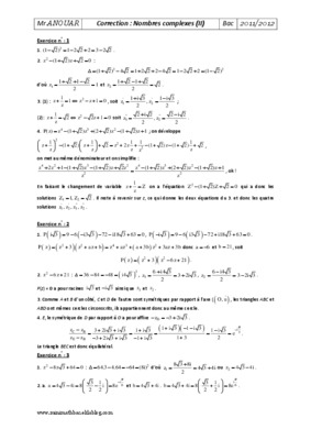 correction sur les nombres complexes Book