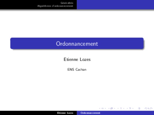 ordonanncement Book