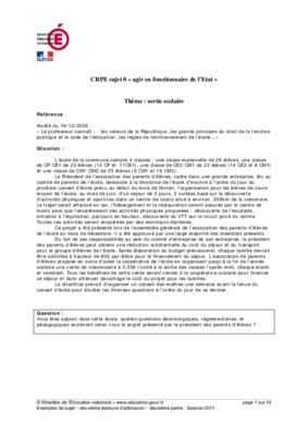 sujet crpe 2011 g1 Book