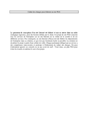 comment elaborer un cahier des charges dz Book