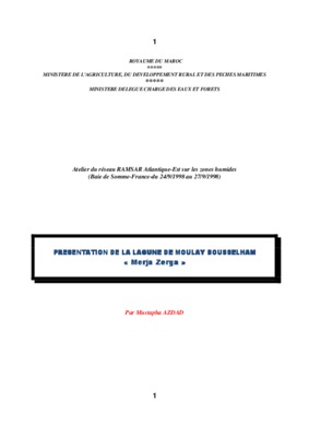 ecotourisme merja zerga Book
