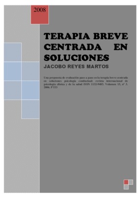 psicoterapia breve centrada en soluciones Book