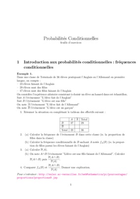 exercices corriges probabilites conditionnelles 2eme annee Book