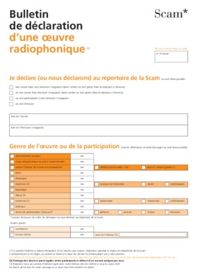 bulletin de declaration sacem video varietes Book