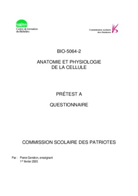 cours anatomie et physiologie de la cellule Book