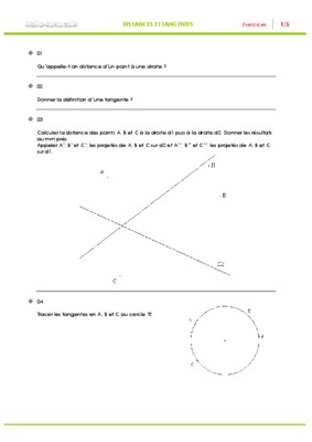 maths exercice 2 tangentes issues d_un point a un cerclce Book