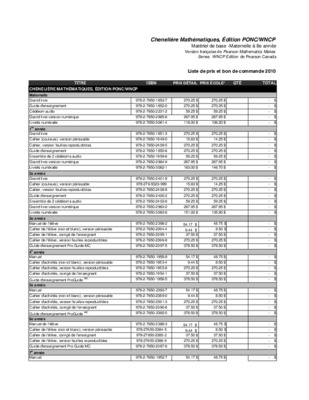 cheneliere mathematiques 7 Book