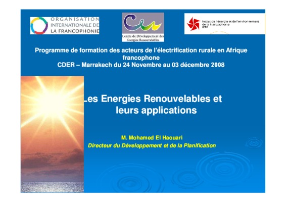 energies renouvlables au maroc Book