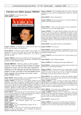 jacques verges de mon propre aveu Book