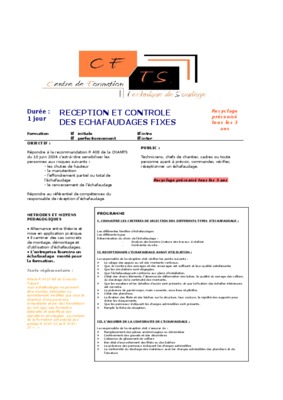 fiche reception echafaudages Book