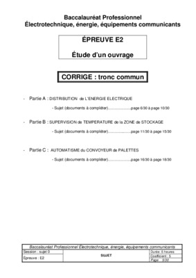 corrige epreuve e2 tronc commun Book
