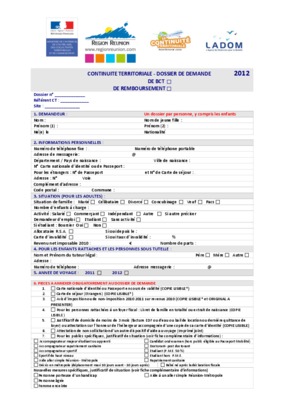 formulaire de demande d_aide a la continuite territoriale 2013 Book
