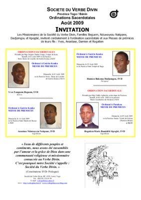 ordinations Book