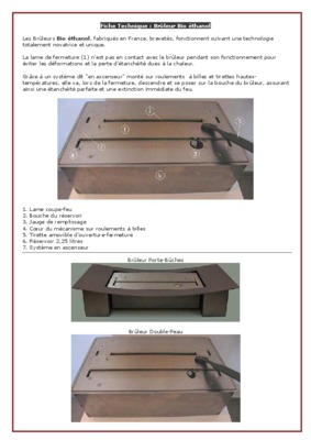 plan bruleur alcool ethanol Book