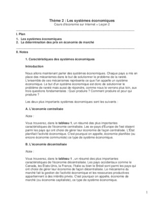 systemes economiques Book