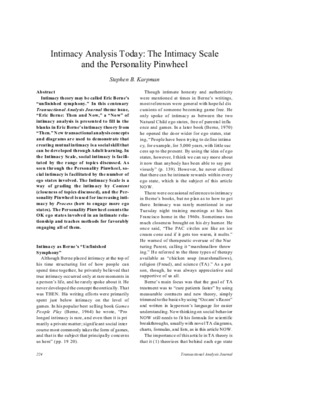 intimacy Book