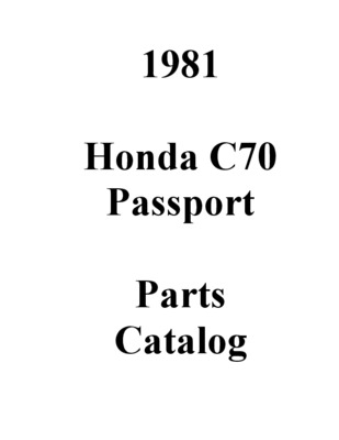 honda 1981 Book