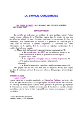 syphilis neonatale Book