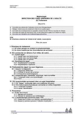 infection urinaires femmes agees de 15a 20ans Book