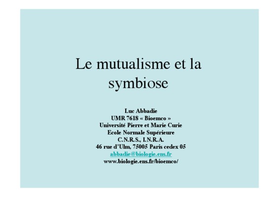 mutualisme Book