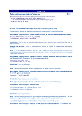 fformulaire absence et conges Book